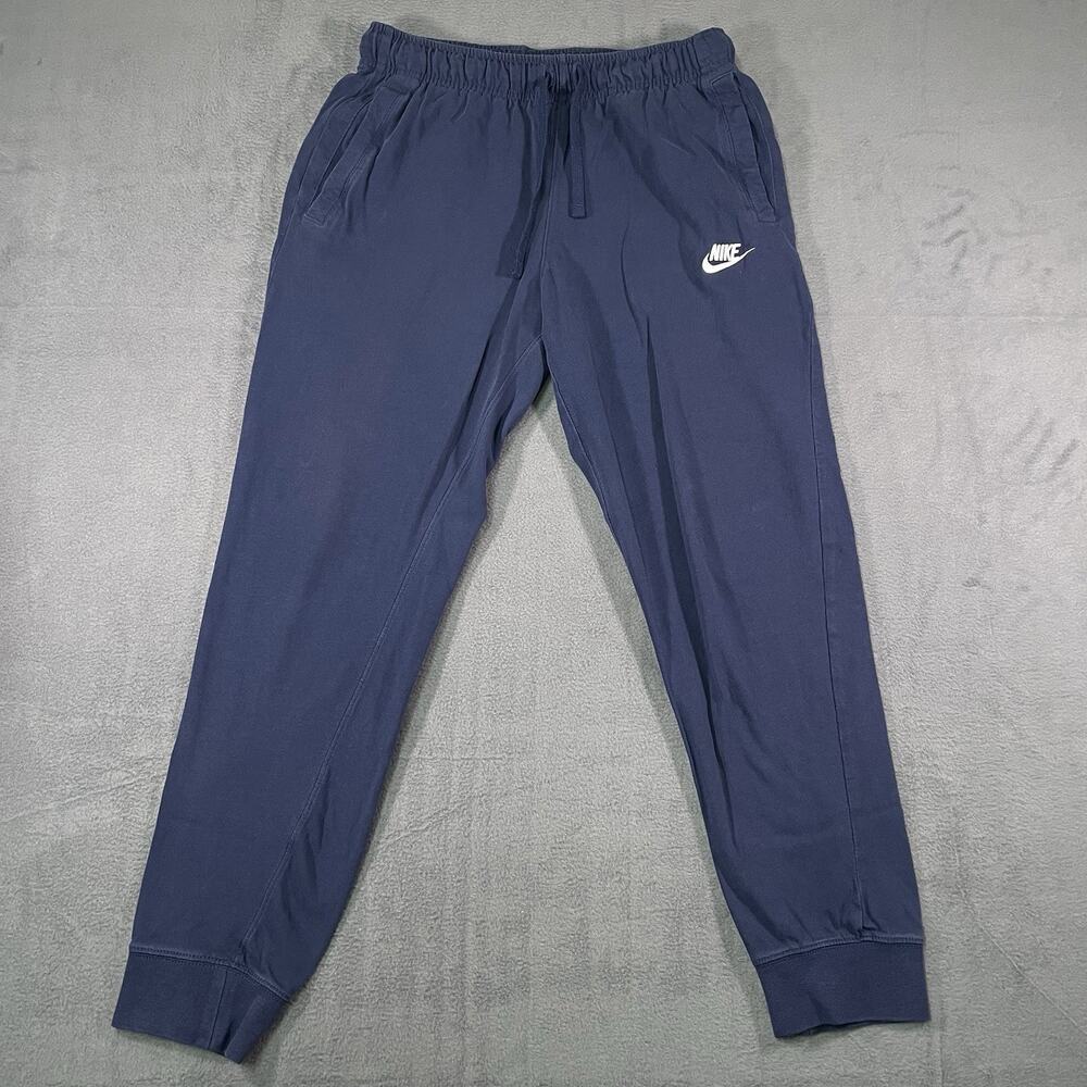 Nike Jogger Pants Blue Mens Small Cotton Blend Athletic Sweatpants Lounge
